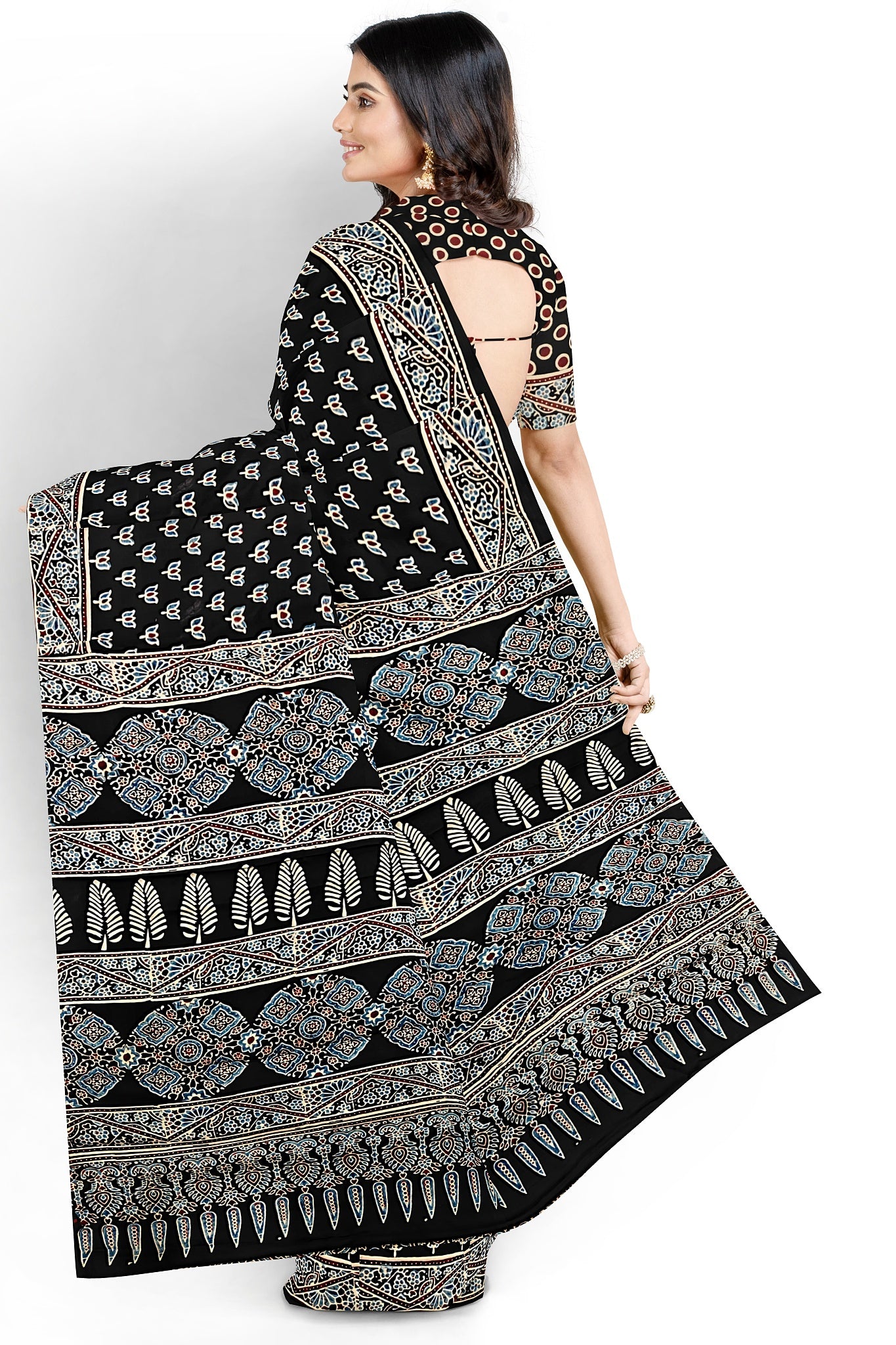 Kamli - Modal Silk Ajrakh Saree