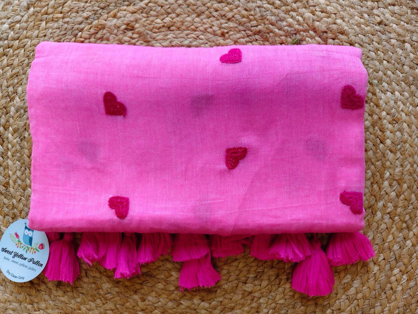 Dilruba Pink- Soft Mul Mul Cotton Saree