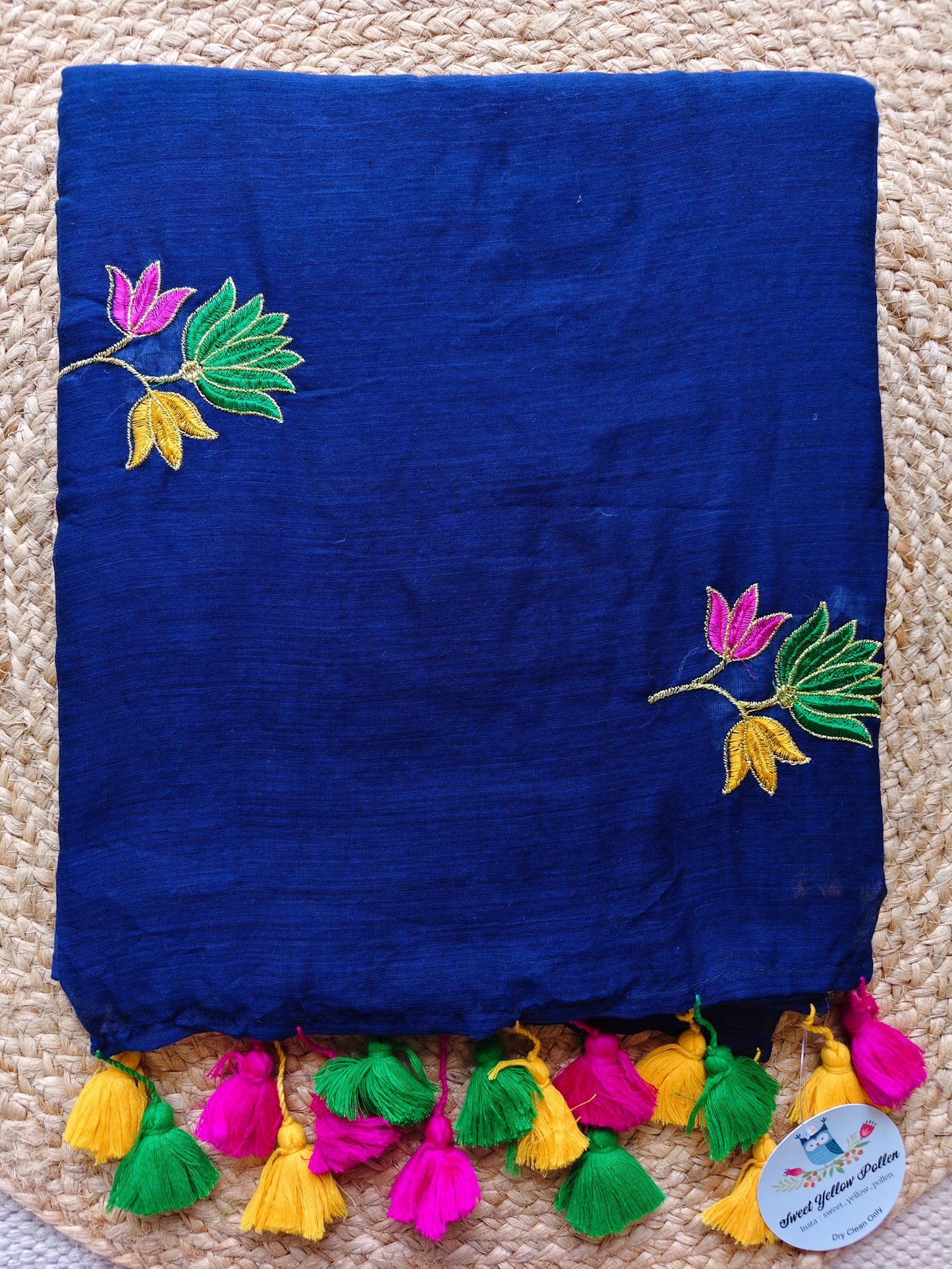 Kumudini Blue- Soft Mul Mul Cotton Saree