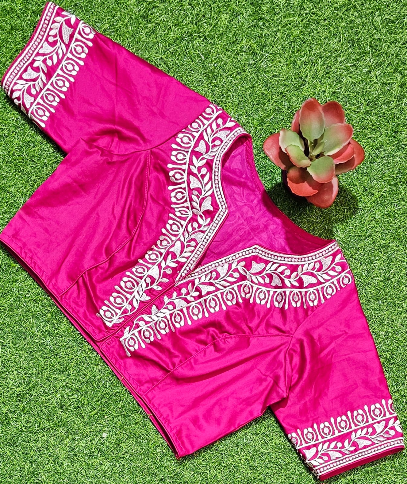 Pink Cotton Silk Blouse