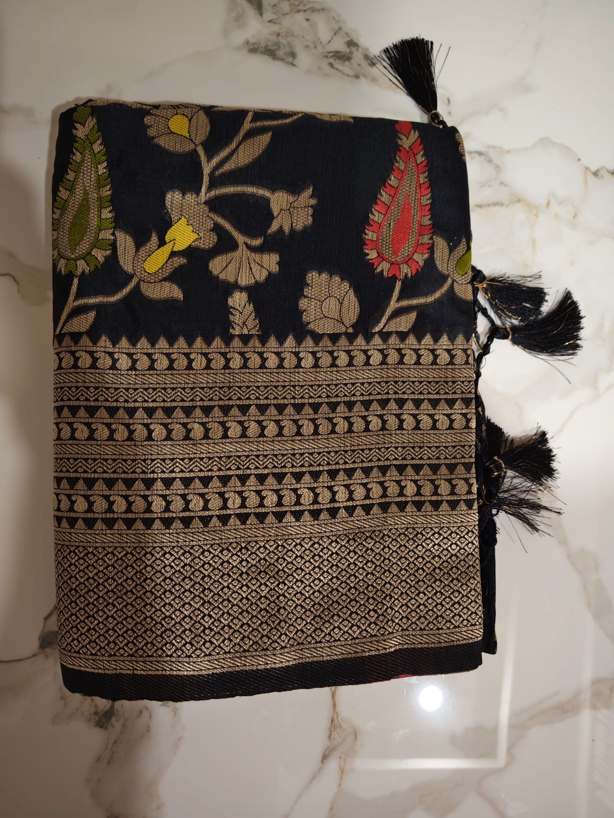 Royal Sutra - Cotton Silk Banarasi Saree with Meenakari Work