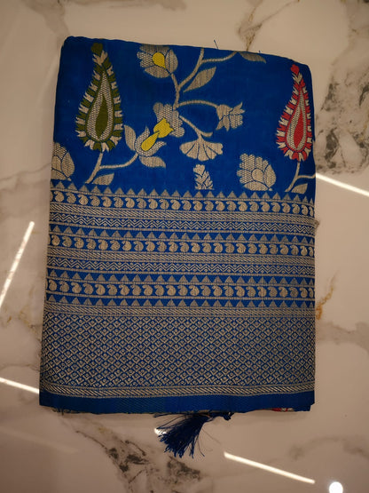 Royal Sutra - Cotton Silk Banarasi Saree with Meenakari Work