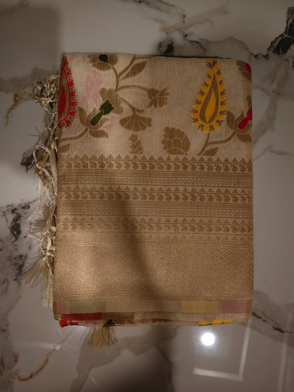 Royal Sutra - Cotton Silk Banarasi Saree with Meenakari Work