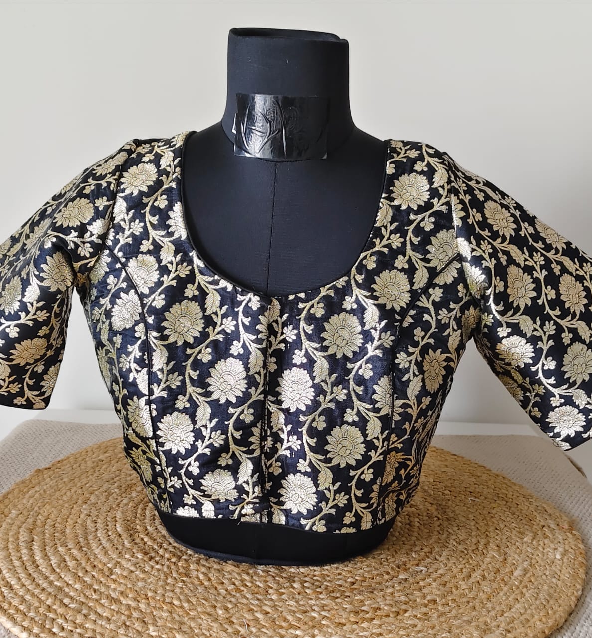 Banarasi Black Katan Blouse