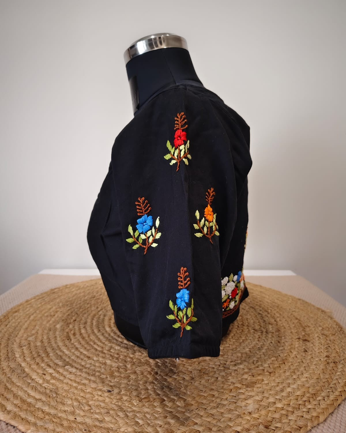 Black French Knot Blouse - Iris Evening