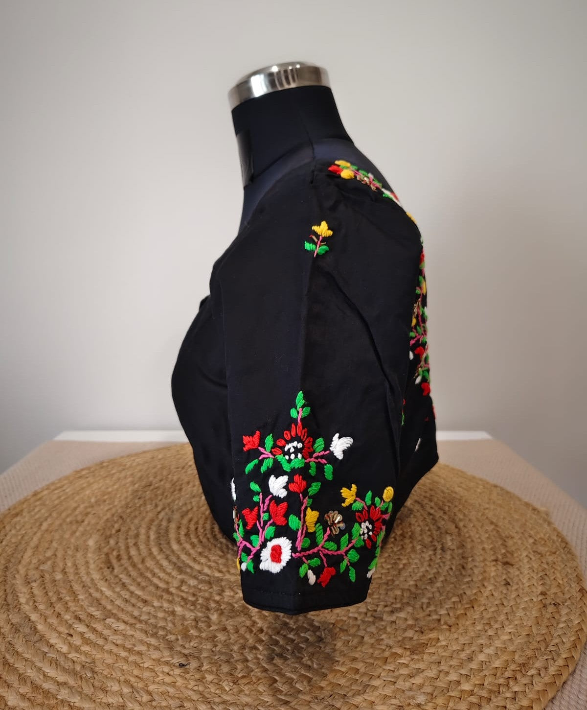 Black French Knot Blouse - Wild Flower