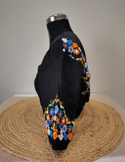 Black French Knot Blouse - Constellation