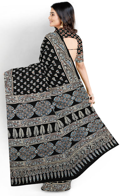 Kamli - Modal Silk Ajrakh Saree