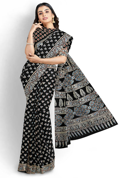 Kamli - Modal Silk Ajrakh Saree