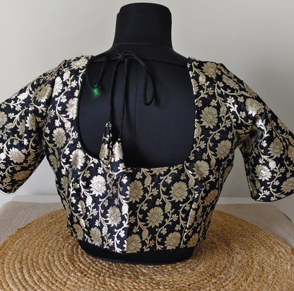 Banarasi Black Katan Blouse