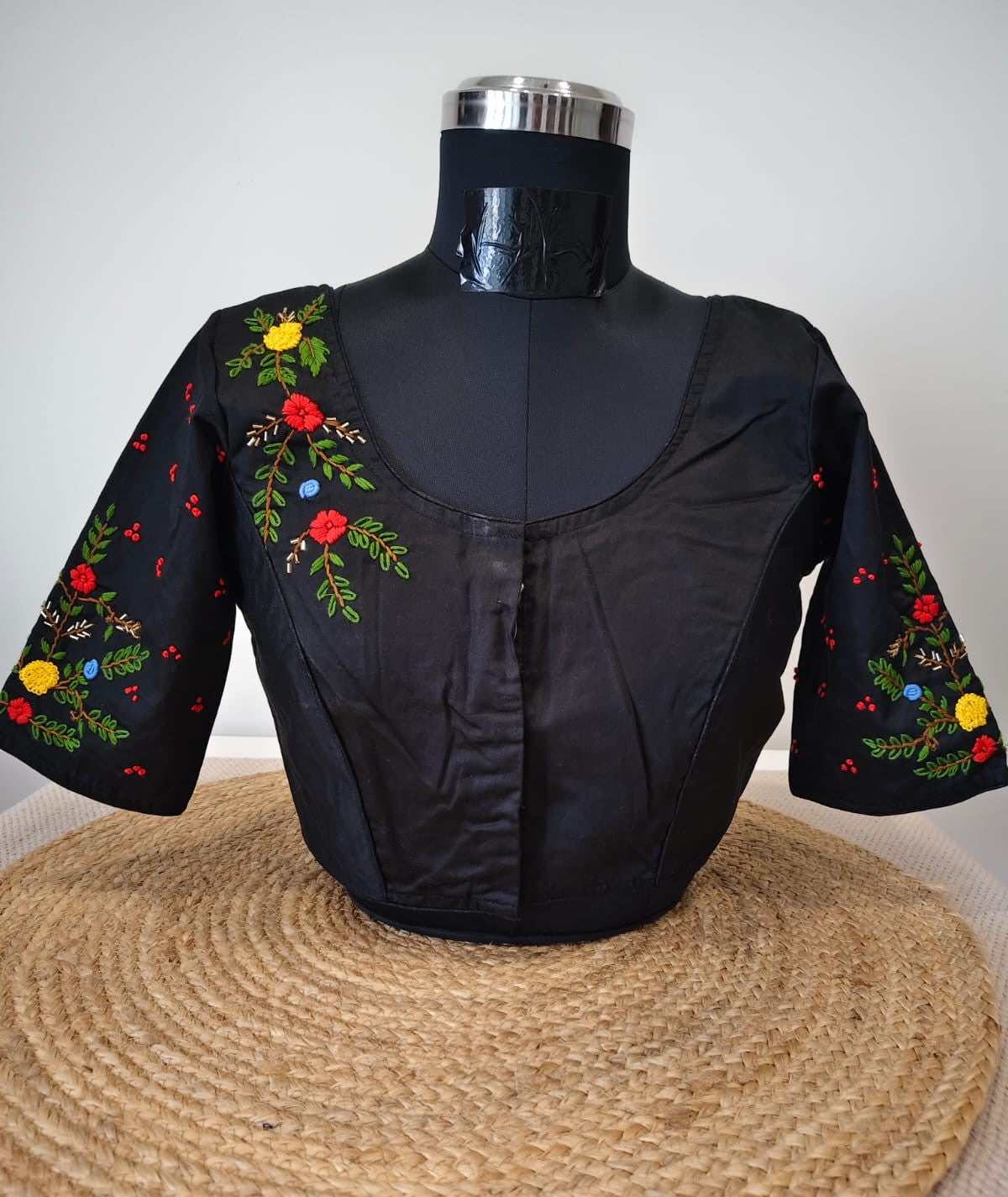 Black French Knot Blouse - Starry Night