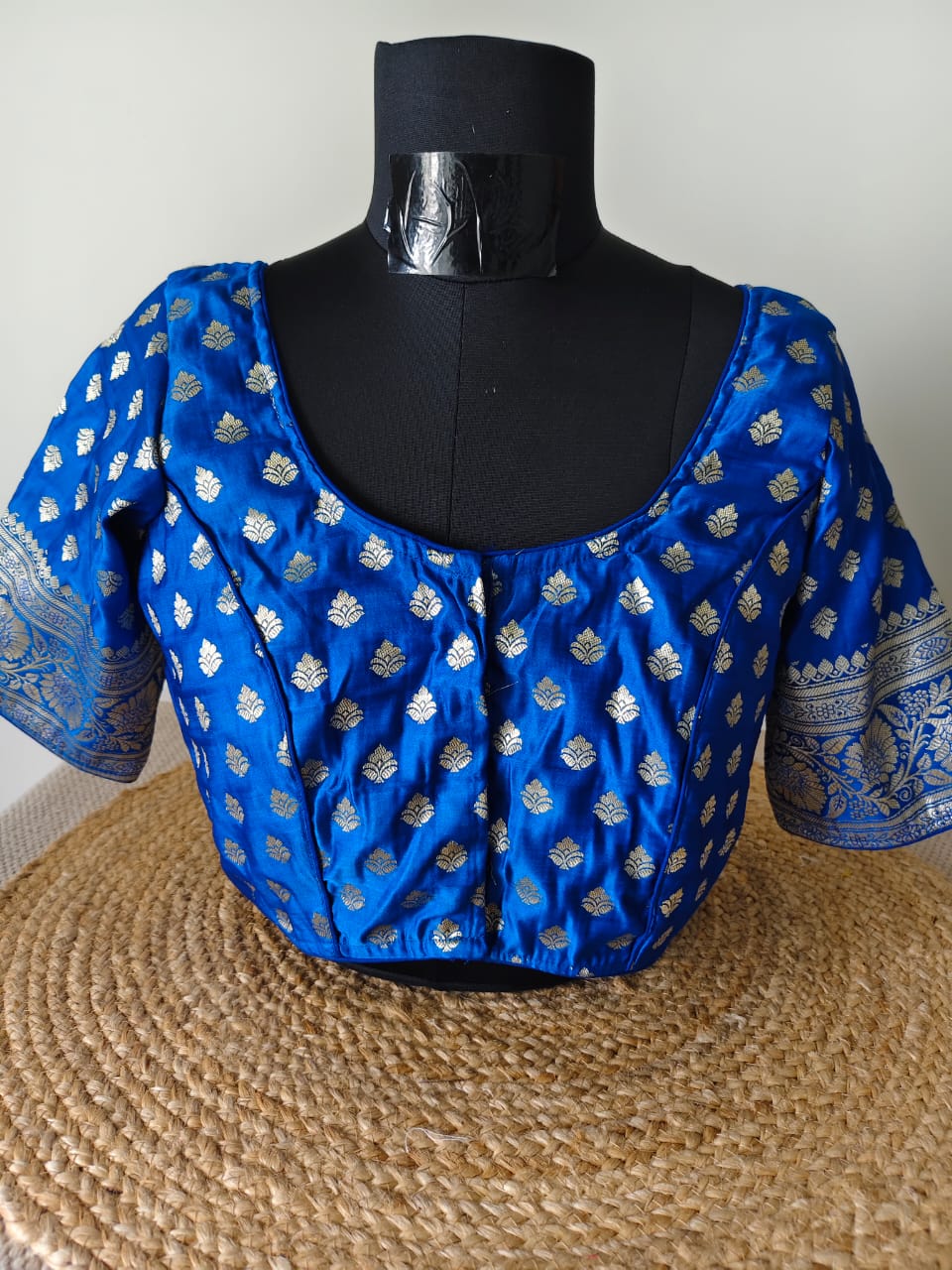 Banarasi Blue Katan Blouse