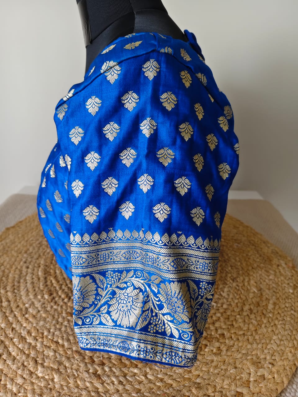 Banarasi Blue Katan Blouse