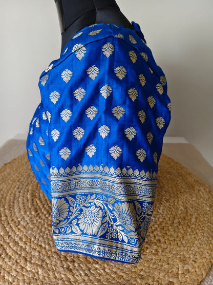 Banarasi Blue Katan Blouse