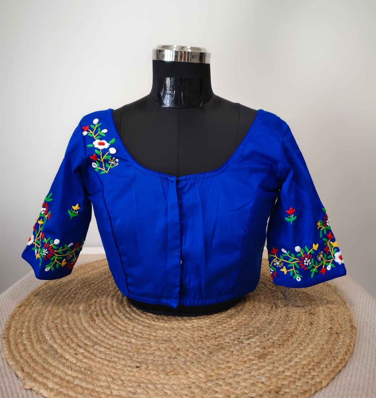 Blue French Knot Blouse