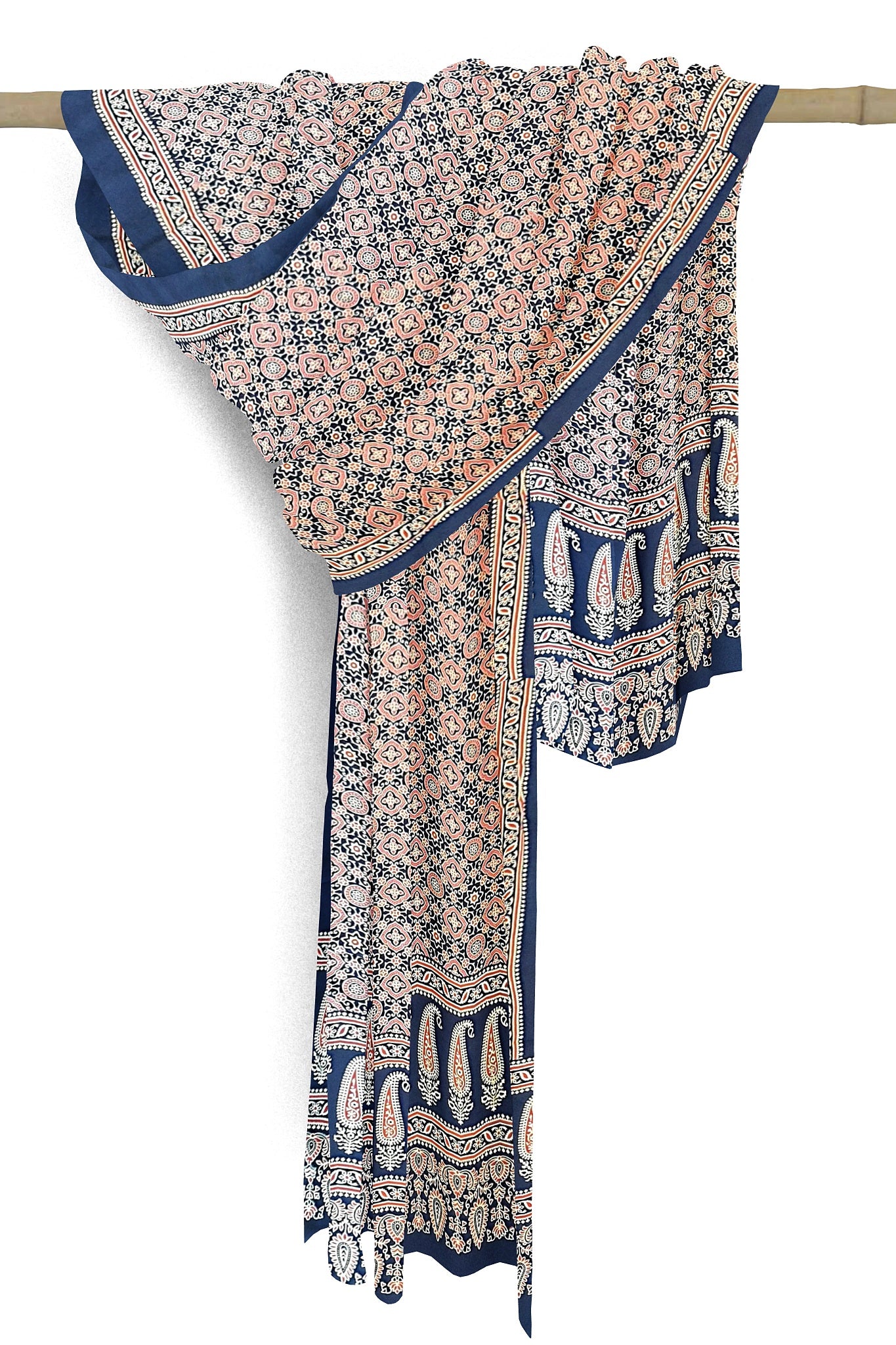 Ajrakh Dupatta - Blue