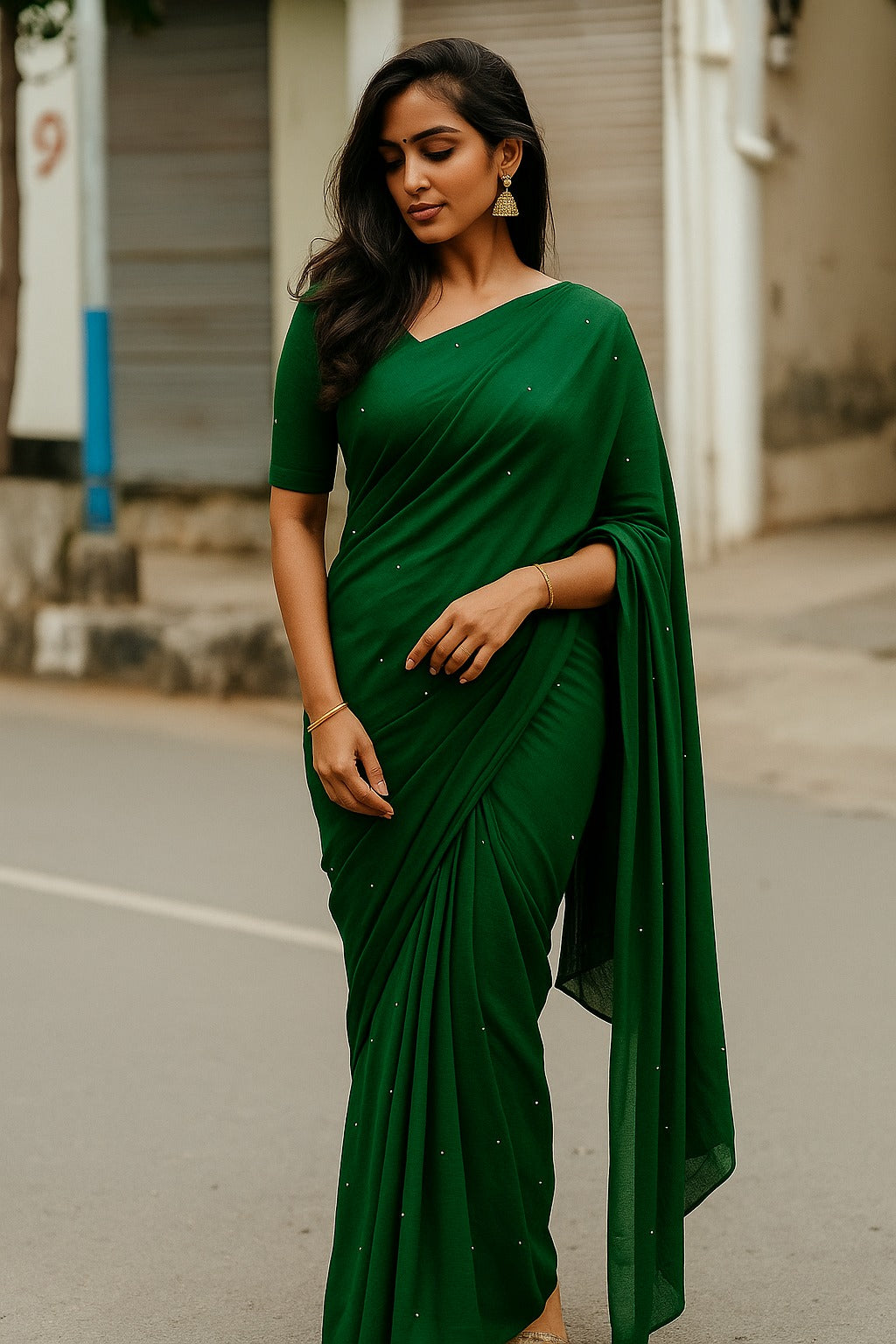 Page 3 Diva  - Elegant Chiffon Saree with Mukaish Work