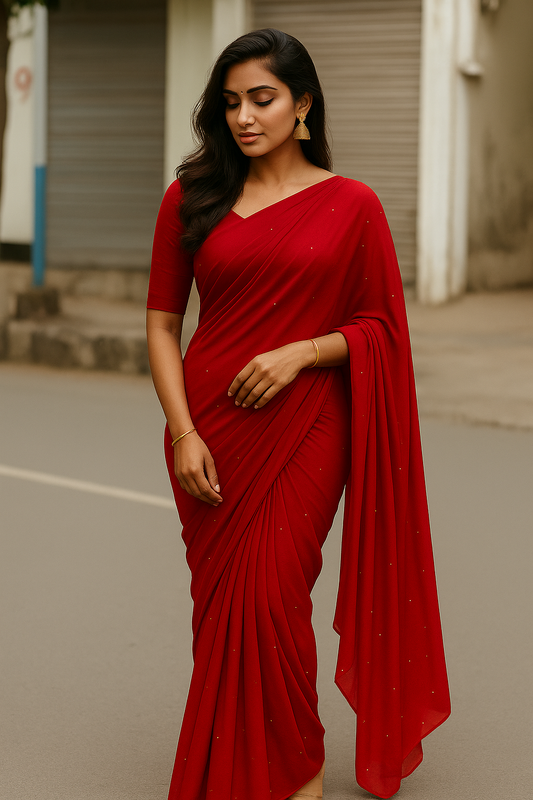 Page 3 Diva  - Elegant Chiffon Saree with Mukaish Work