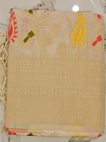 Royal Sutra - Cotton Silk Banarasi Saree with Meenakari Work