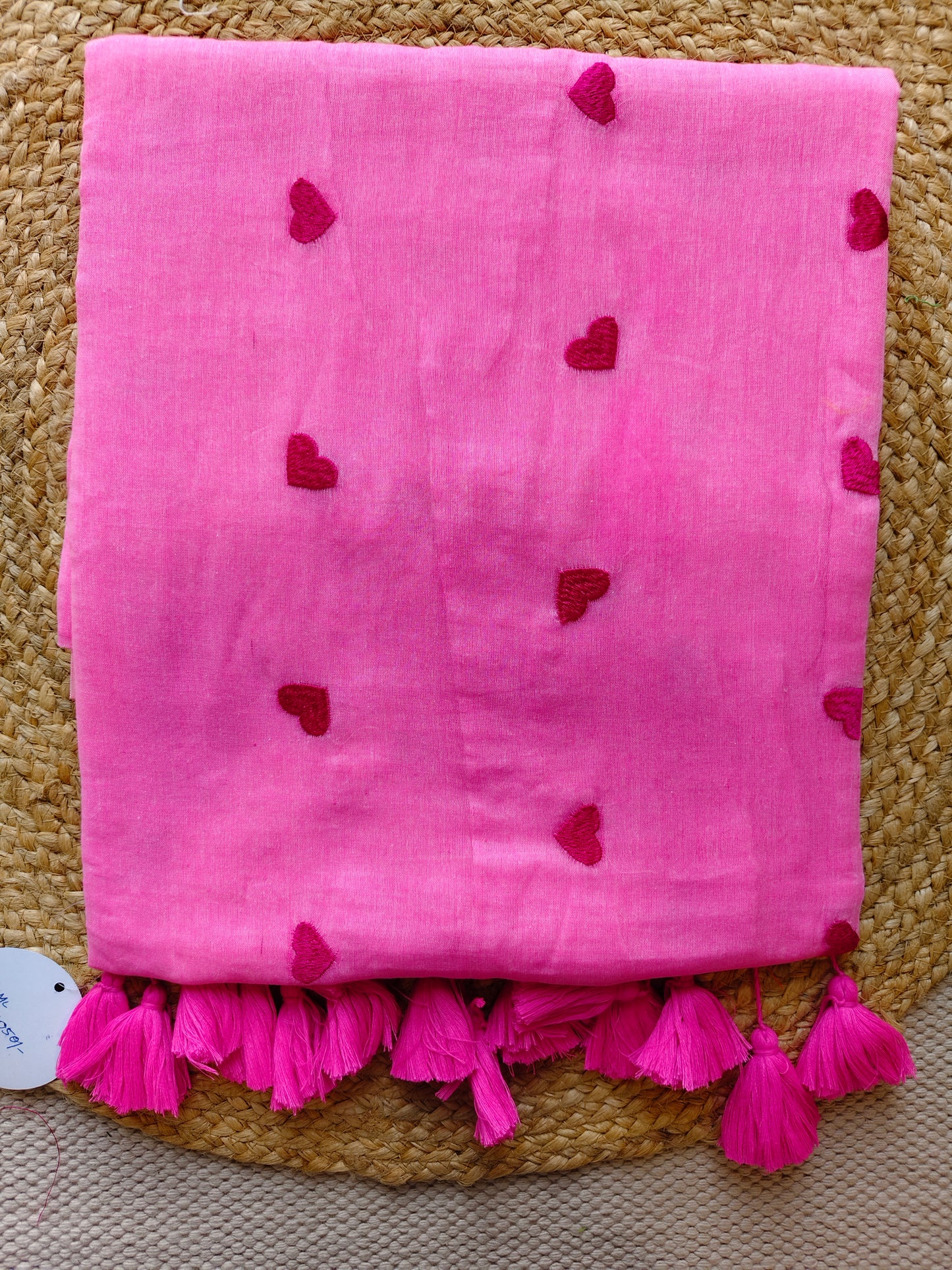 Dilruba Pink- Soft Mul Mul Cotton Saree