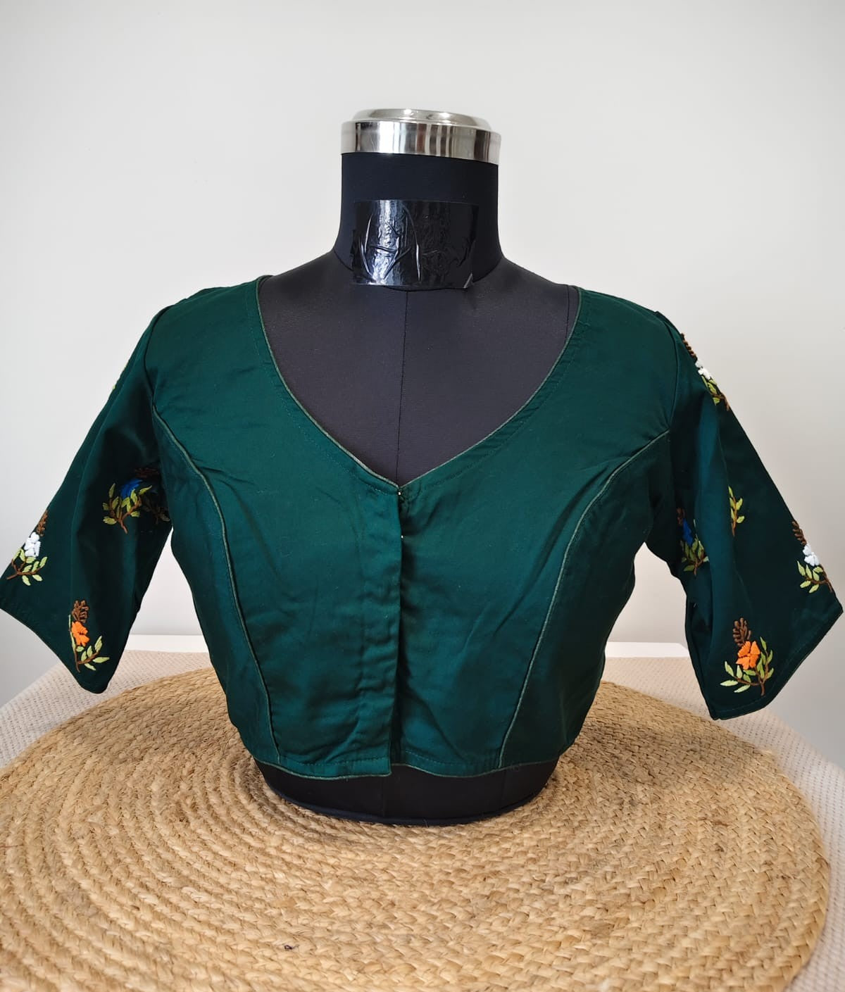 Green French Knot Blouse