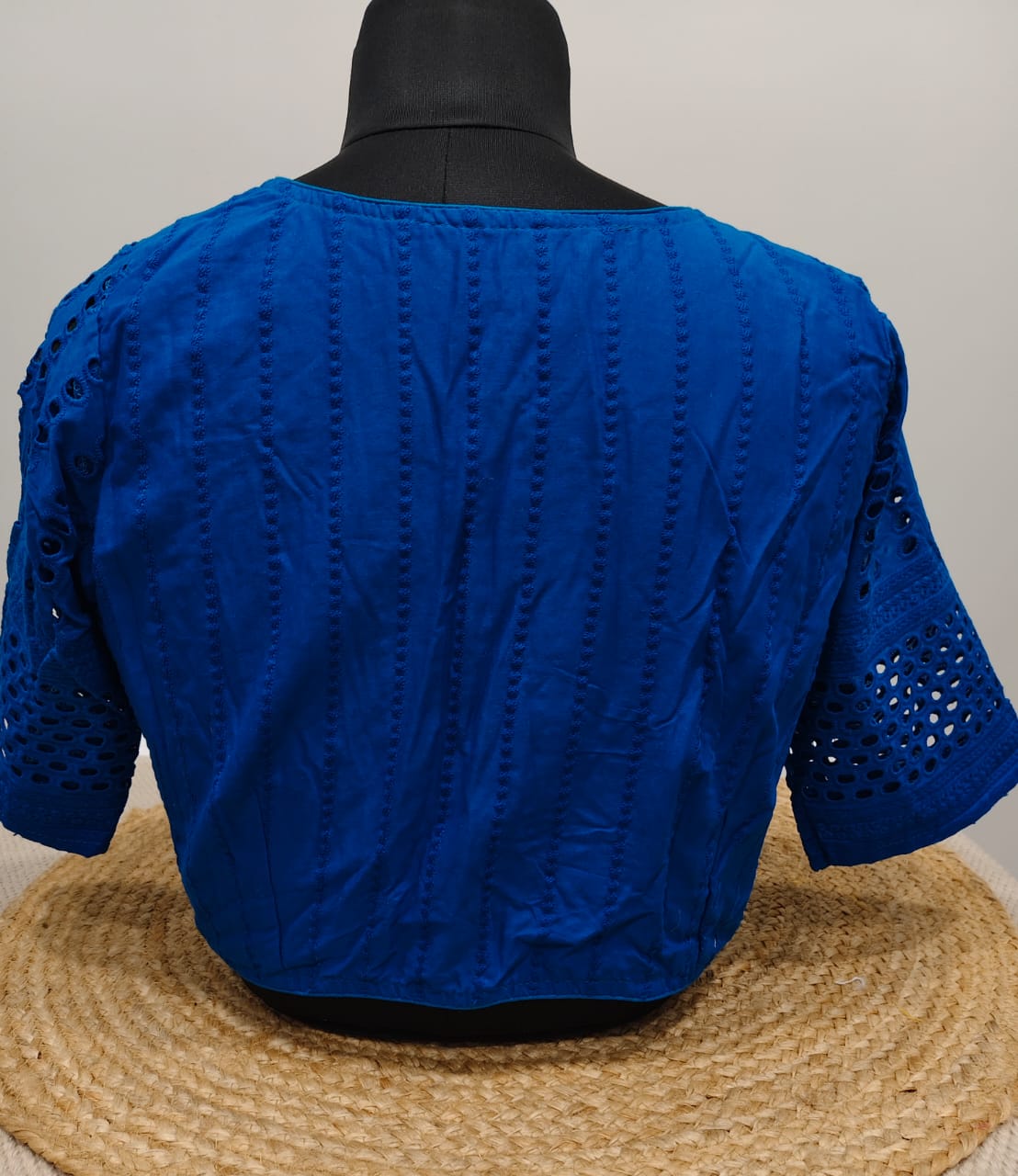 Light  Blue Blouse with  Hakoba Sleeves