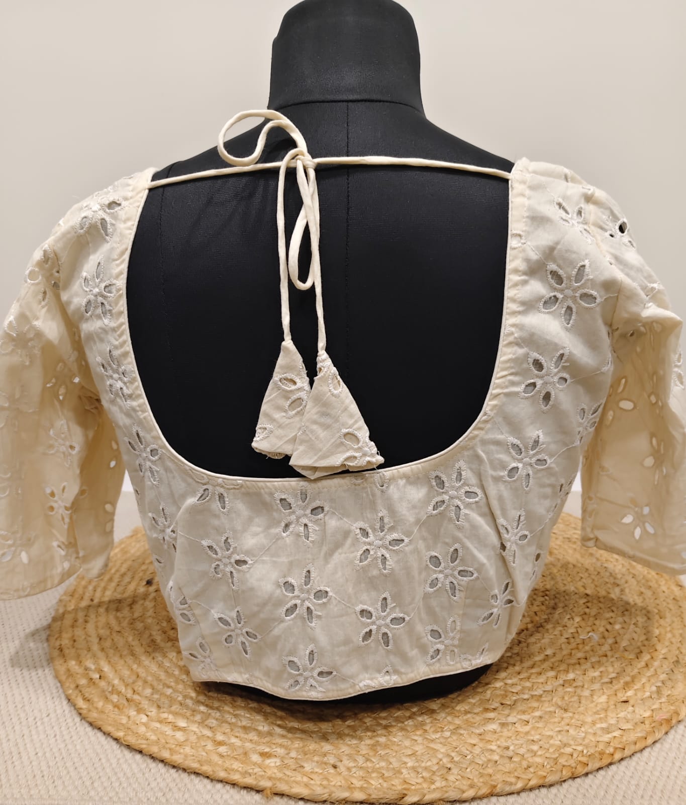 Off White Blouse with Star Hakoba