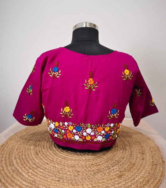 Purple French Knot Blouse