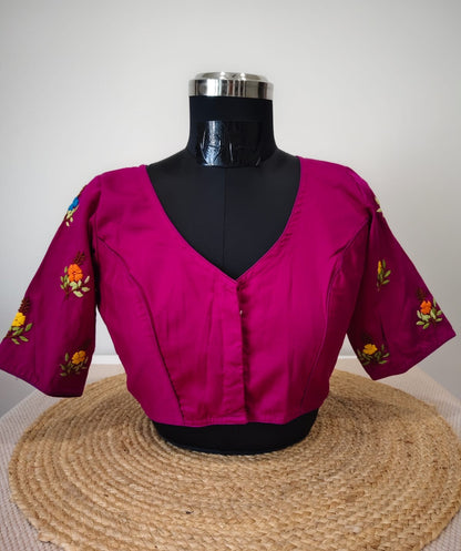 Purple French Knot Blouse