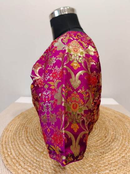 Banarasi  Purple Kinkhwab Blouse