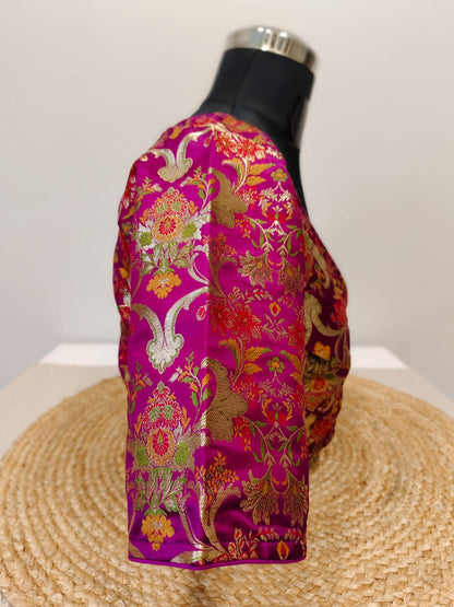 Banarasi  Purple Kinkhwab Blouse