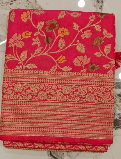 Royal Sutra - Cotton Silk Banarasi Saree with Meenakari Work