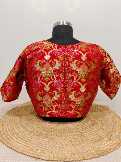 Banarasi  Red Kinkhwab Blouse