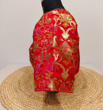 Banarasi  Red Kinkhwab Blouse
