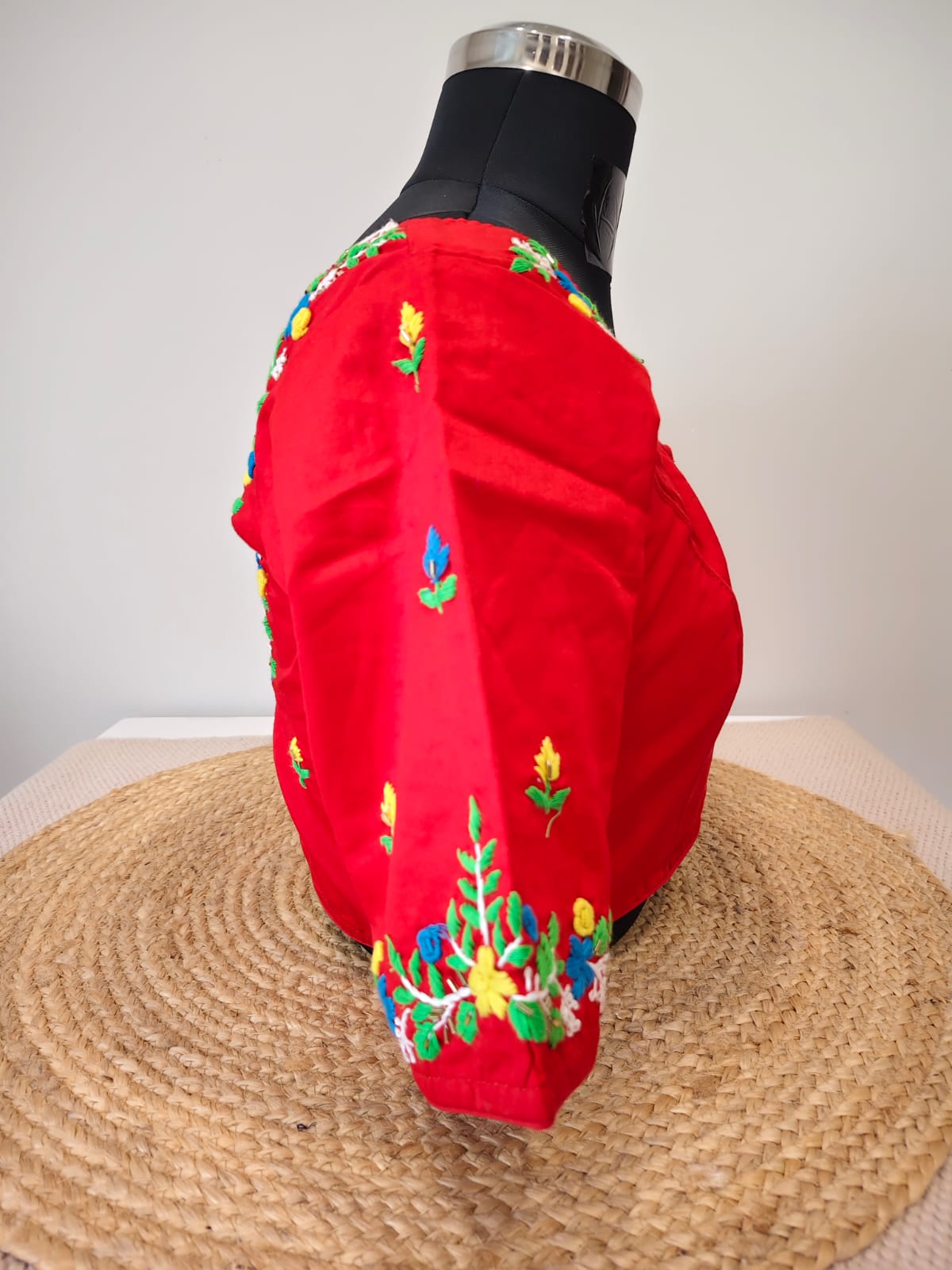 Red French Knot Blouse