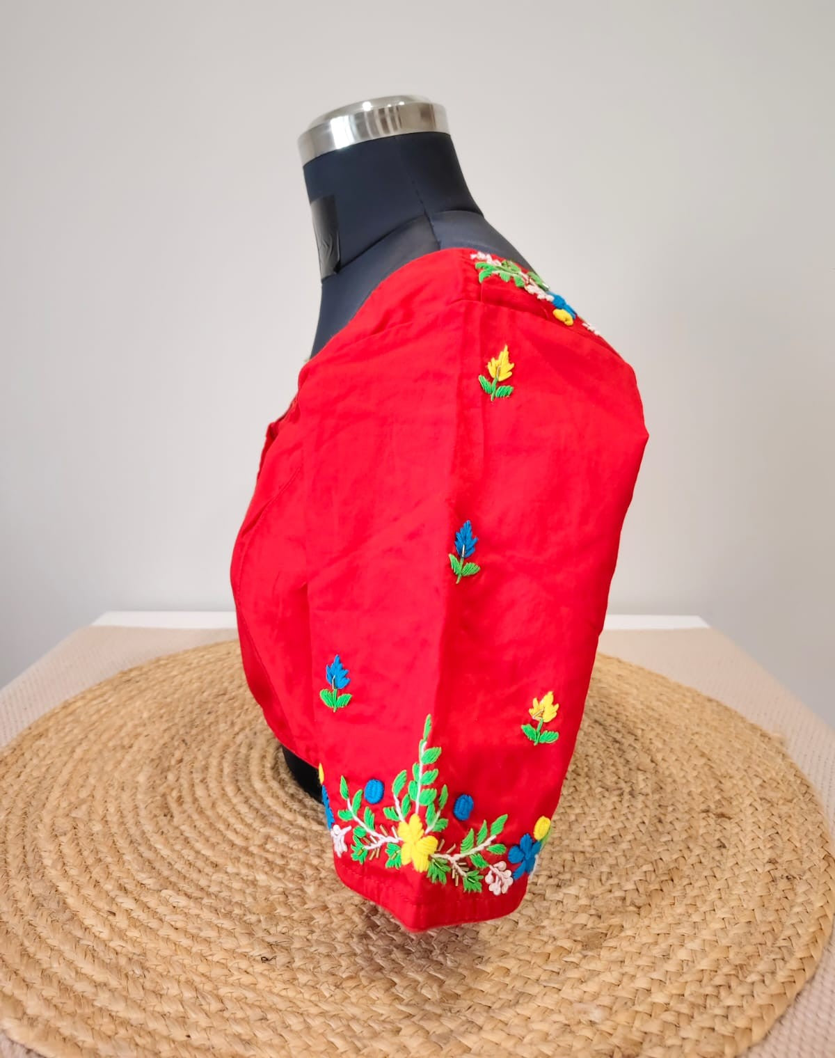 Red French Knot Blouse