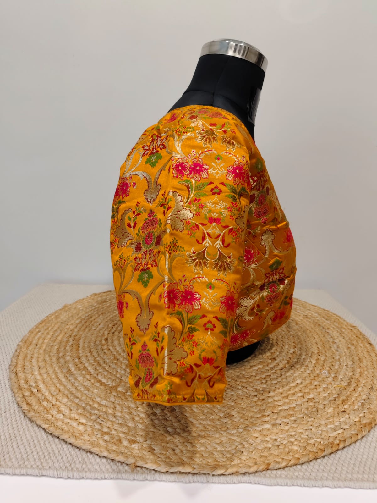 Banarasi Yellow Kinkhwab Blouse