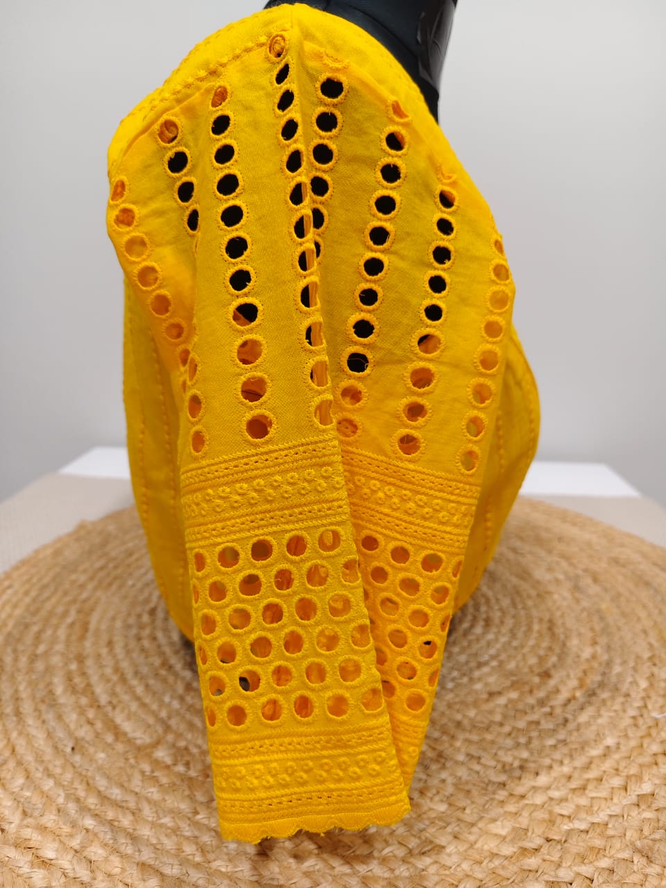 Yellow Blouse with  Hakoba Sleeves